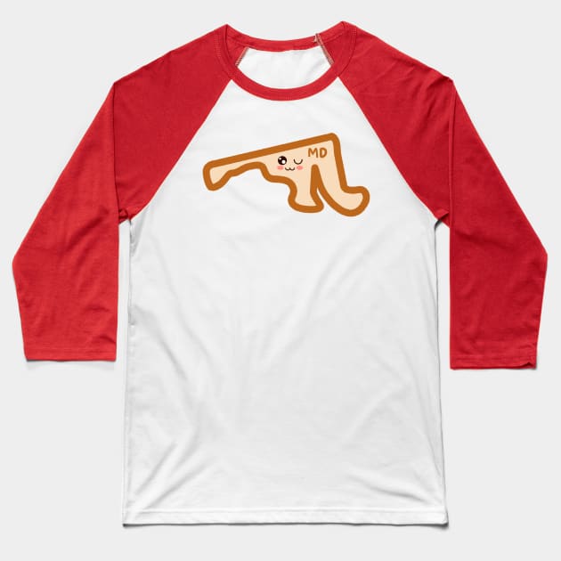 Maryland Chan Baseball T-Shirt by kawaiistates@gmail.com